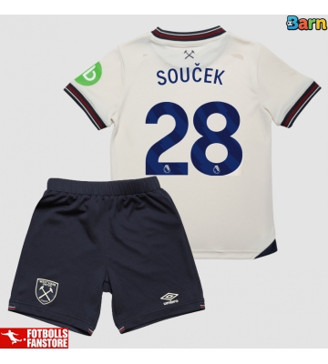 West Ham United Tomas Soucek #28 Bortatröja Barn 2025-26 Kortärmad (+ Korta byxor)